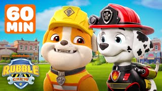 Rubble & PAW Patrol Marshall's Fire Rescues! w/ Skye, Rocky & Chase | 1 Hour | Rubble & Crew