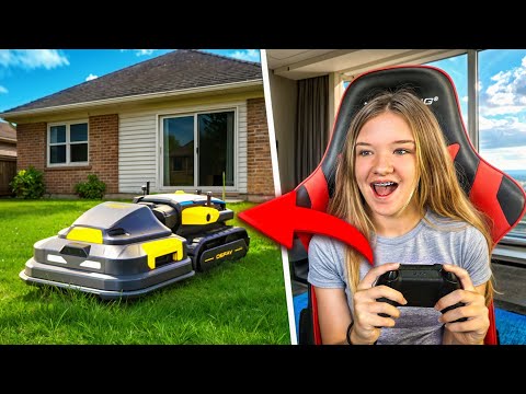 Mowing Grandma's Yard with Yarbo Remote Control Lawn Mowing Robot!!