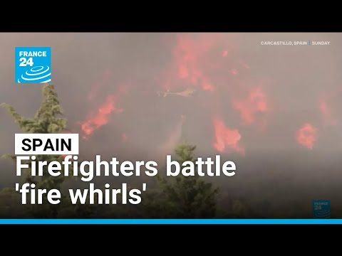 YouTube video thumbnail: Firefighters Battle 'Fire Whirls' in Northern Spain