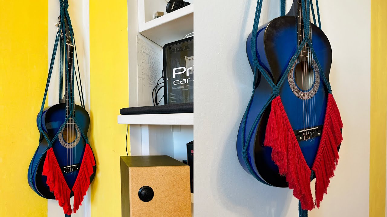 DIY: Tutorial Macrame Guitar Hanger / Macrame Home decor