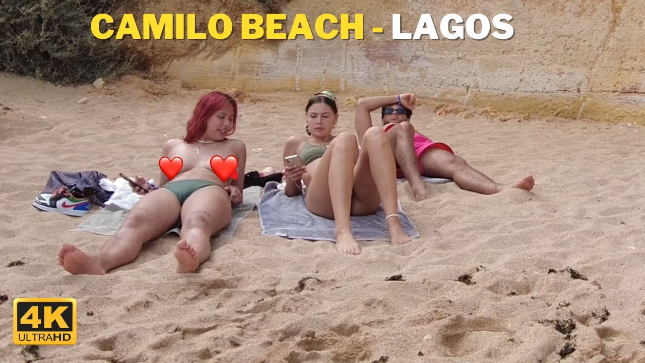 BEACH WALK🏖️The BEST Beach in Algarve ☀️ Praia do Camilo Beach – Portugal 4K