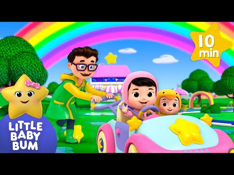 Splashy Puddle Drive! | 🚌Wheels on the BUS Songs! 🚌 Nursery Rhymes for Kids