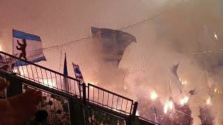 Hertha BSC-PYROSHOW beim Auswärtssieg in Magdeburg!