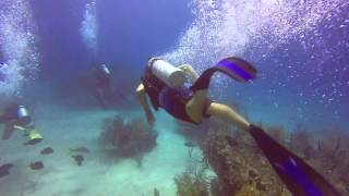 Scuba diving at Freeport, Bahamas