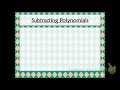 Exploring Adding and Subtracting Polynomials