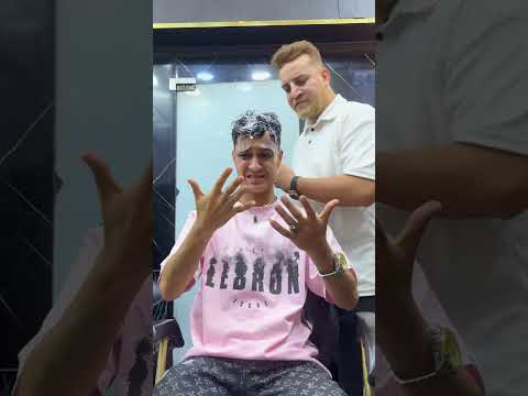 لما الحلاق يكون متعصب 😂😂😂