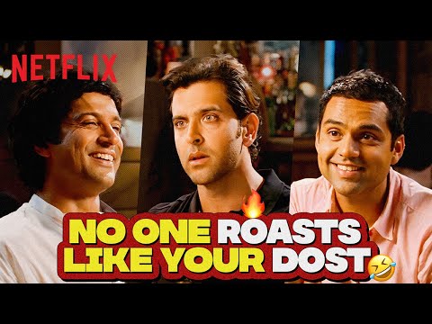 Hrithik Roshan, Farhan Akhtar & Abhay Deol Go Full ROAST Mode 🤣 #ZNMD | Netflix India