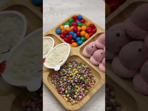 Filling platter with sweets