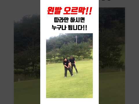 왼발 오르막 따라만 하시면 됩니다!! #golf #골프레슨 #골프 #필드레슨