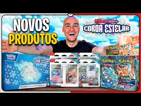 TODOS NOVOS PRODUTOS de CARTAS POKÉMON TCG COROA ESTELAR