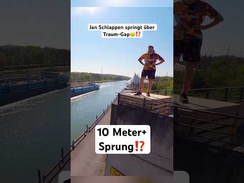 Jan Schlappens Traum😮Sprung über 10 Meter Gap erfüllt⁉️#freerunningschlappen #sprung #gap
