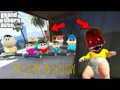 GTA 5 : Franklin & Shinchan Playing HIDE & SEEK With Horror Baby Yellow in GTA 5 ! JSS GAMER