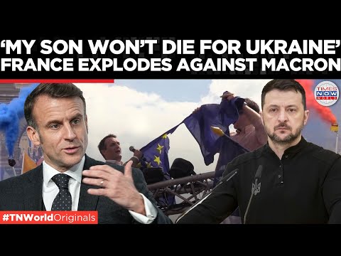 Protesters tear EU flag as thousands rally in Paris against France's Ukraine troop plan| TN World