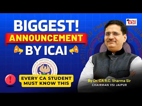 🚨 ICAI's Historic Change Explained! Every CA Student MUST Know This | Full Announcement Breakdown!
