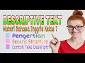 Descriptive Text Features and Structure