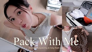 Pack With Me✈️｜全家回国过暑假｜孕期都穿什么｜孕妇安全的护肤品、化妆品｜14小时机上护肤｜随身包包里有些啥