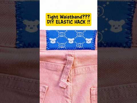 DIY Make Tight Pants Fit Again | How to Add Elastic to a Waistband #shorts #sewing #diyfashion