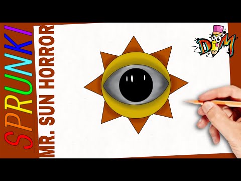 Como Dibujar a MR. SUN HORROR de SPRUNKI INCREDIBOX | paso a paso | how to draw mr. sun