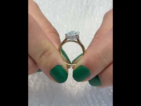 4 carat Oval Lab Grown Diamond Solitaire Engagement Ring
