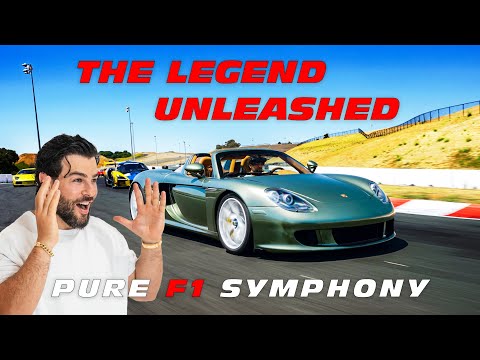 Straight Piped Carrera GT FLAT OUT on Track