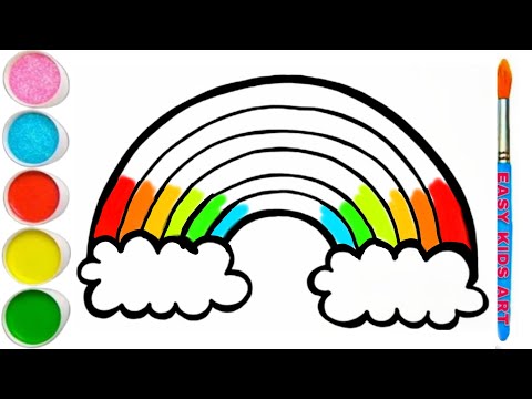 How To Draw A Rainbow 🌈Coloring Rainbow🌈 Drawing for kids and Toddlers