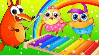 Instrumentos | Videos para Niños Para Niños | Zorro y Pollo