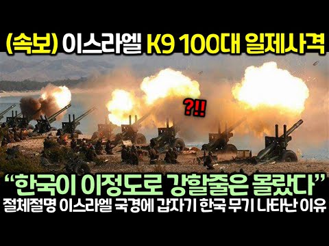 (속보) 이스라엘 K9 100대 일제사격! 절체절명 이스라엘 국경에 갑자기 한국 무기 나타난 이유