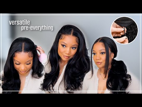 🔥Best Upgrade Pre-Everything Wig | Invisi Drawsting+ Ear Tab Tape| Beginner Glueless Wig |UNice Hair