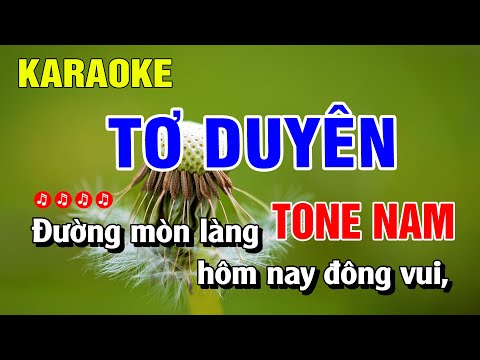 Tơ Duyên Karaoke Tone Nam Nhạc Sống Dễ Hát | Nguyễn Linh