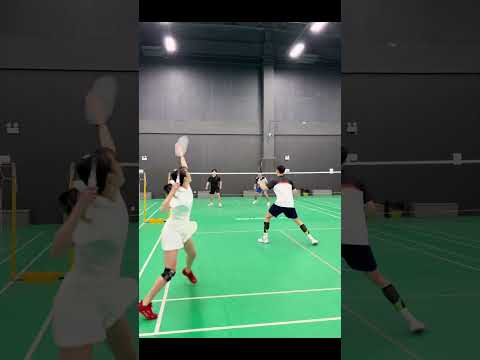 Badminton doubles match new year #badminton