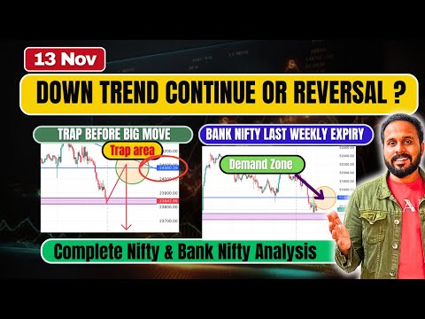 NIFTY PREDICTION FOR TOMORROW & BANK NIFTY ANALYSIS in English FOR 13 November 2024