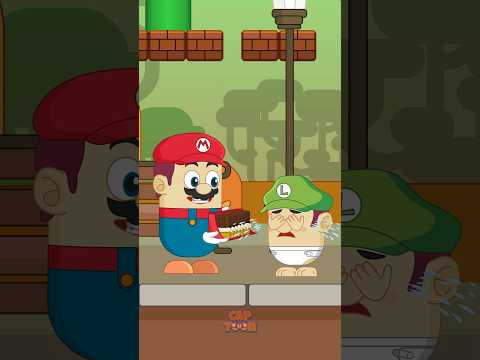 Mario Giving Chocolate to Baby #funnycartoon #animationmeme #supermario #chocolate
