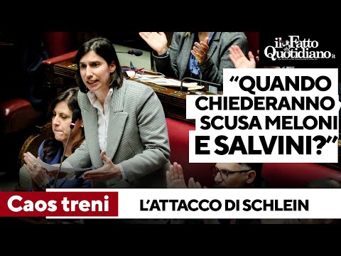 Trasporti, Schlein punge Meloni: "Diranno che quando c'era lei nemmeno un treno era in orario'"