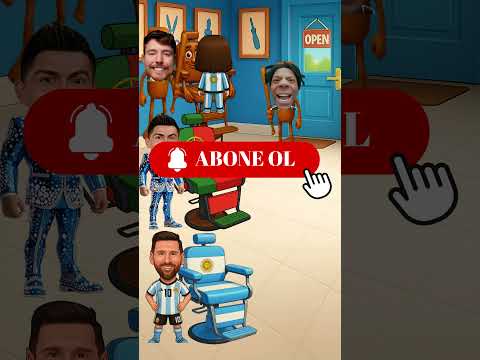 Messi'nin oğlu berberde ✂️😎🤣  (  Ronaldo vs Tung Tung Sahur vs MrBeast vs I Show Speed)