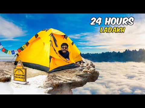 Living 24 hours Camping on top of Ladakh Mountain