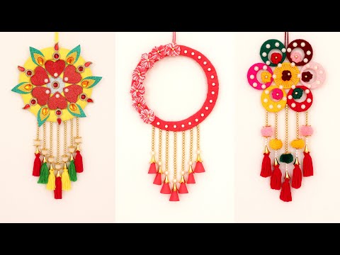 Easy & Beautiful Woollen Wall Hanging with Old Bangles and Wool !!! DIY Craft