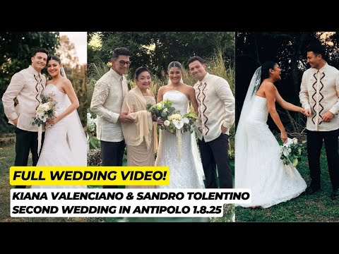 FULL WEDDING VIDEO! Kiana Valenciano & Sandro Tolentino INTIMATE SECOND WEDDING in Antipolo 1.8.25