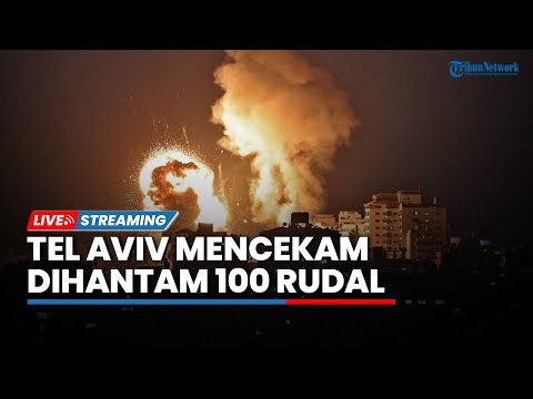 🔴Momen Mencekam Tel Aviv Meledak Dihantam 100 Rudal Hizbullah, Gedung Terbakar & Warga Berhamburan