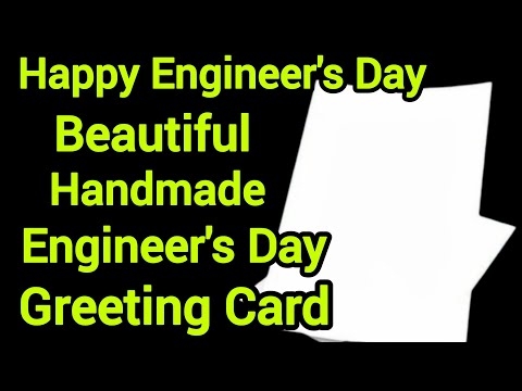 Diy Engineer's Day Greeting Card || Handmade Engineers Day Greeting Card | White paper Greeting Card