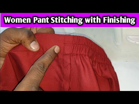 Finishing Pant Stitching With Invisible Elastic | Ladies Pant | Mohammad Tahir