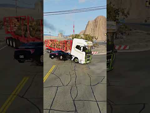 Realistic Highway Car Crashes #71