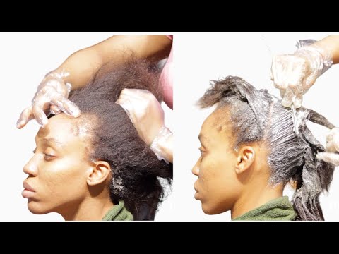 Virgin Relaxer | HOW TO RELAX NATURAL HAIR TYPE 4 VIRGIN HAIR Relaxer On Natural Hair