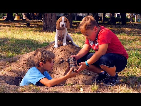 ЧТО НАША СОБАКА ОТКОПАЛА В ПАРКЕ!!!