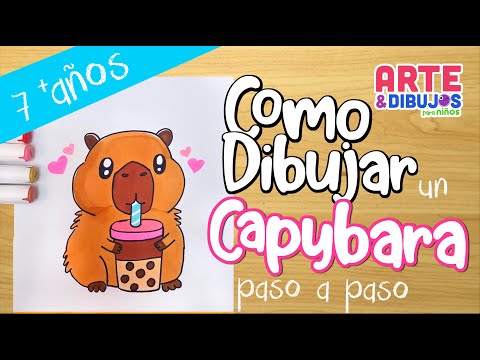 Como dibujar un CAPYBARA | Arte y Dibujos para Niños