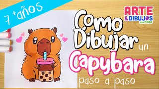 Como dibujar un CAPYBARA | Arte y Dibujos para Niños