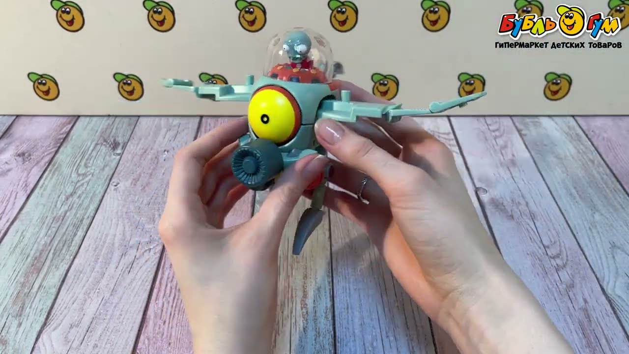 Фигурка-трансформер  Lanson Toys Plants vs. Zombies Зомбот-Завтра-Трон 3в1 с 3лет - видео Фигурка-трансформер  Lanson Toys Plants vs. Zombies Зомбот-Завтра-Трон 3в1 с 3лет - видео