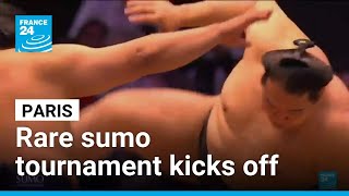 YouTube video thumbnail: 'Must-See Event', Rare Sumo Tournament Kicks off in Paris