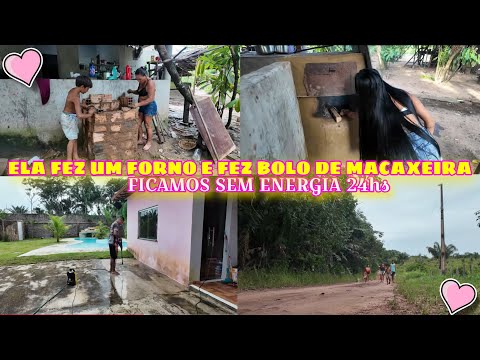 MINHA MÃE FEZ UM FORNO PRA ASSAR BOLO|| ELE LIMPOU O QUINTAL + FOMOS A PÉ NA CASA DA MÃE e mais…💕