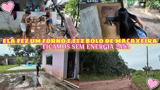 MINHA MÃE FEZ UM FORNO PRA ASSAR BOLO|| ELE LIMPOU O QUINTAL + FOMOS A PÉ NA CASA DA MÃE e mais…💕