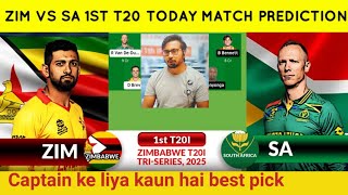 ZIM vs SA Today Match Prediction | Zimbabwe vs South Africa  Prediction